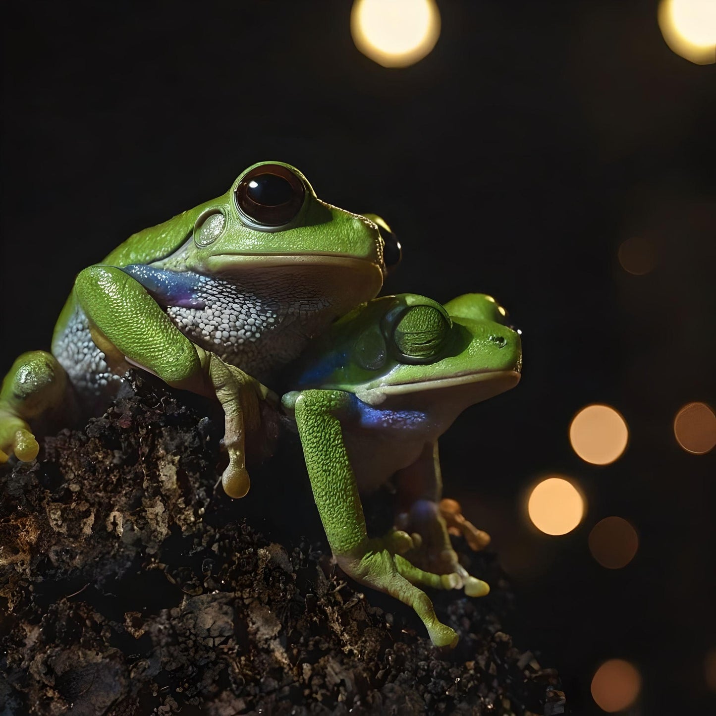 Tree frogs and Crickets At Night In The City